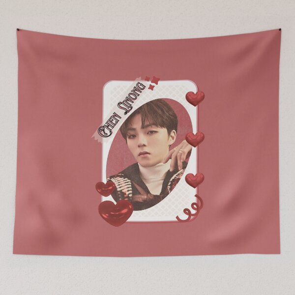 Item preview, Chen Linong (陈立农) Taiwanese Singer & Actor Chinese Actor Cdrama Chinese Entertainment Card Red Aesthetic Collage Design designed and sold by AJUNICE STUDIO.
