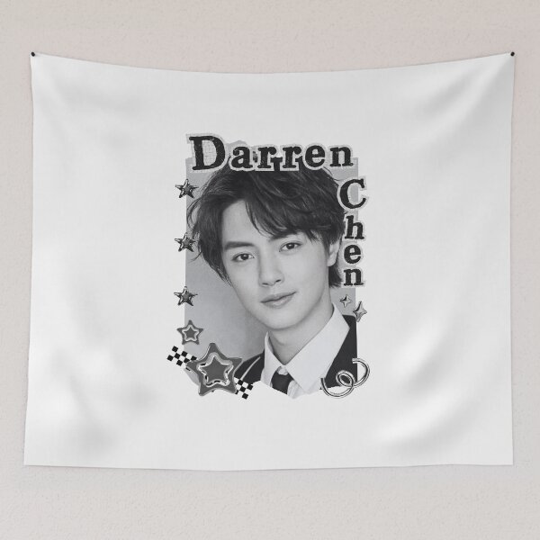 Item preview, Darren Chen (Guan Hong 官鸿) Chinese Actor Cdrama Chinese Entertainment Black and White Collage Digital Art Portrait designed and sold by AJUNICE STUDIO.