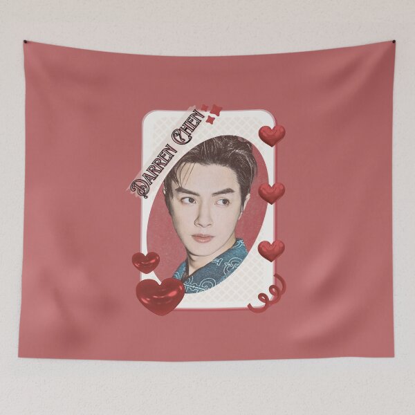 Item preview, Darren Chen (Guan Hong 官鸿) Chinese Actor Cdrama Chinese Entertainment Card Red Aesthetic Collage Design designed and sold by AJUNICE STUDIO.
