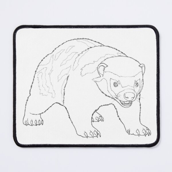 Item preview, Minimalist Honey Badger Art, Fearless Animal Lover, Mellivora Capensis, Resilient Wildlife Gift, Zero Fucks Given Attitude designed and sold by Ditstyle.