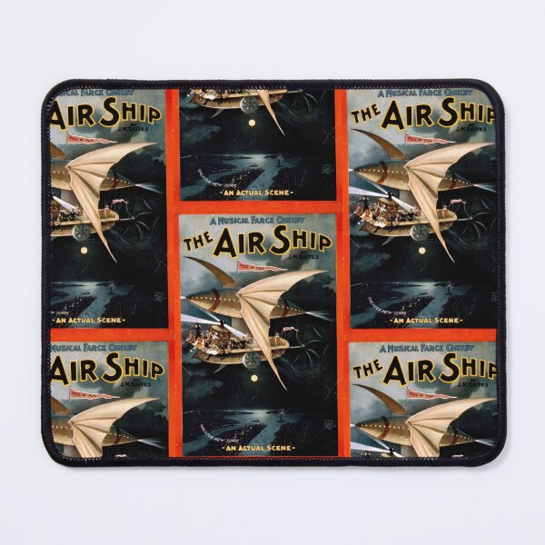 Item preview, Vintage Airship Poster | Theatrical Comedy Art | Early 20th Century | Whimsical & Fantasy | Aviation Enthusiast Gift designed and sold by artofuniverse.
