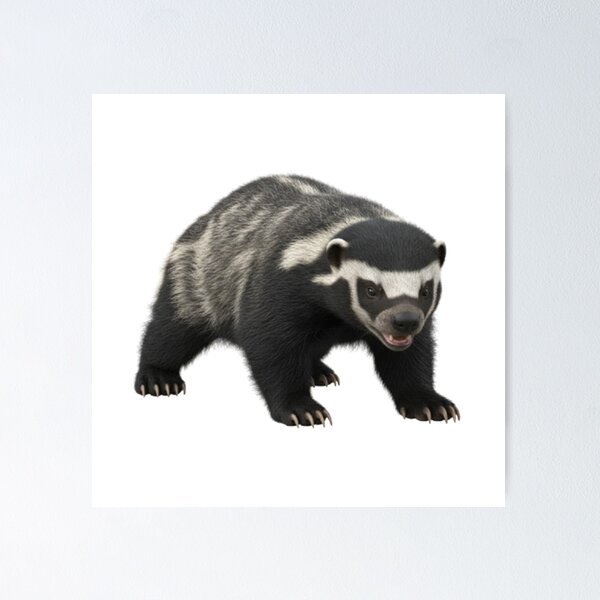 Item preview, Honey Badger Art, Fearless Animal Lover, Mellivora Capensis, Resilient Wildlife Gift, Zero Fucks Given Attitude designed and sold by Ditstyle.