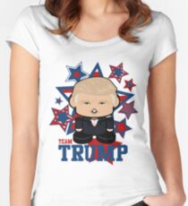 Team Trump Politico'bot Toy Robot Women's Fitted Scoop T-Shirt