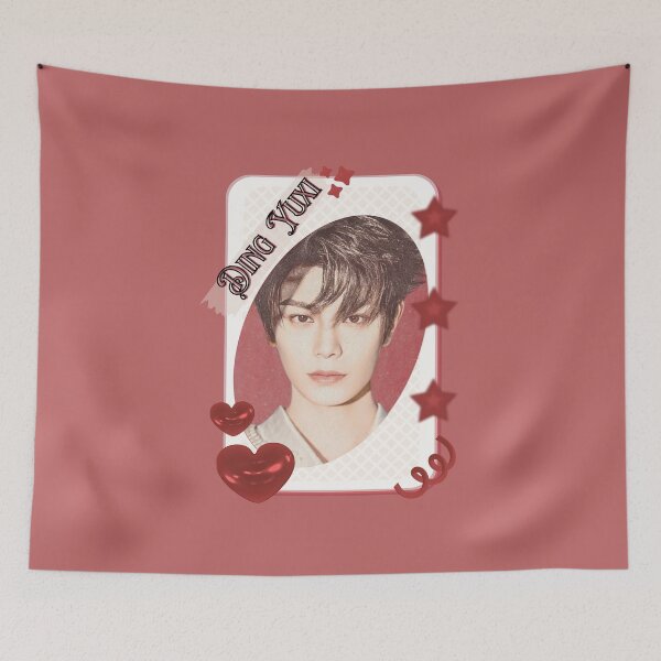 Item preview, Ding Yuxi (丁禹兮) Chinese Actor Cdrama Chinese Entertainment Card Red Aesthetic Collage Design designed and sold by AJUNICE STUDIO.