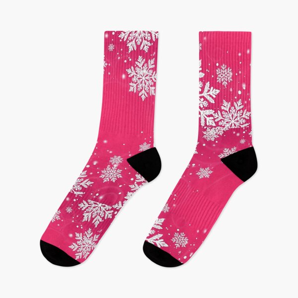 Item preview, Whimsical Pink Snowflake Winter Background with Glowing Sparkles designed and sold by PixelVibe782.