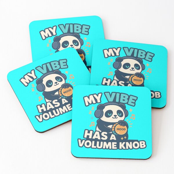 Item preview, My Vibe Has a Volume Knob Panda Mood Quote designed and sold by PunchDrop.