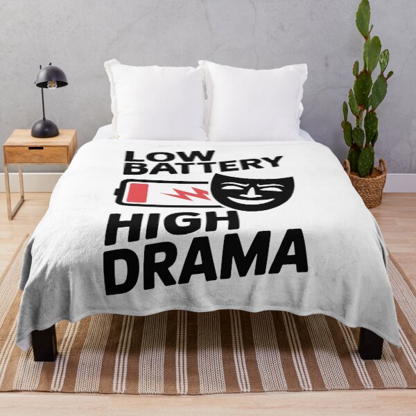 Item preview, Low Battery High Drama | Funny Mood Quote for Tired & Dramatic Souls designed and sold by ThatBBStore.