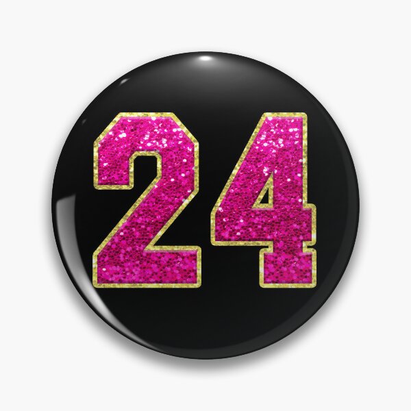 Item preview, Number 24 Pink Glitter designed and sold by Jeallan Designs.