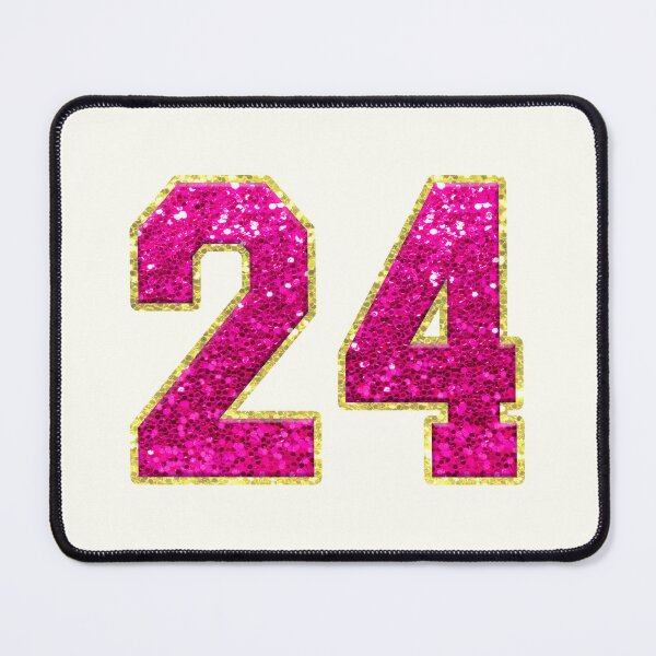 Item preview, Number 24 Pink Glitter designed and sold by Jeallan Designs.
