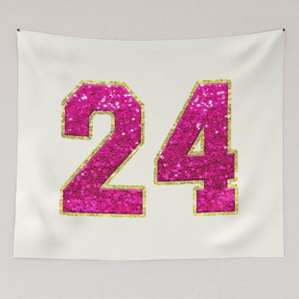 Item preview, Number 24 Pink Glitter designed and sold by Jeallan Designs.