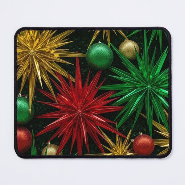 Item preview, Vibrant Christmas Starburst Ornaments with Metallic Red, Green, and Gold designed and sold by PixelVibe782.