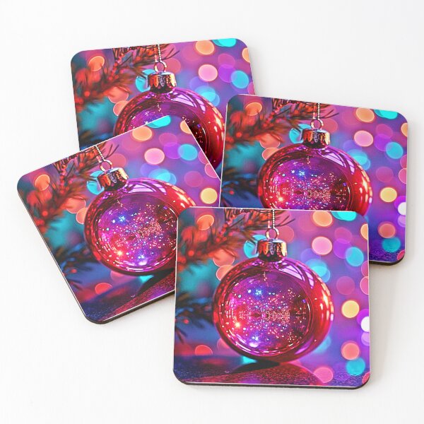 Item preview, Vibrant Neon Christmas Ornament Design designed and sold by Health And Fitness Posts e-Store.