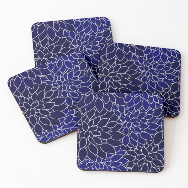 Item preview, Navy Blue Large Dahlia Flower Petals designed and sold by rewstudio.