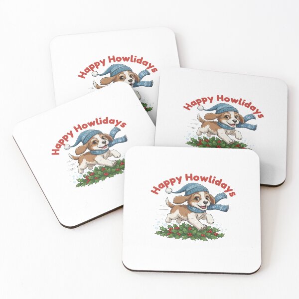 Item preview, Happy Howlidays Staghound – Cute Christmas Dog in Winter Scarf designed and sold by The Real Life Symphony.