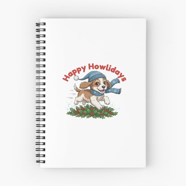 Item preview, Happy Howlidays Staghound – Cute Christmas Dog in Winter Scarf designed and sold by The Real Life Symphony.