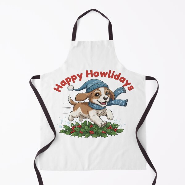 Item preview, Happy Howlidays Staghound – Cute Christmas Dog in Winter Scarf designed and sold by The Real Life Symphony.