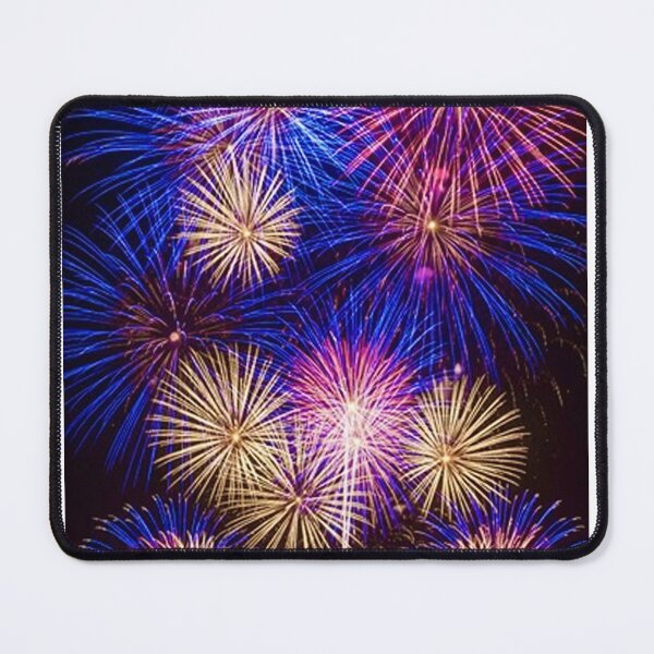 Item preview, Vibrant Fireworks Display Lighting Up the Night Sky in Multiple Colors designed and sold by PixelVibe782.
