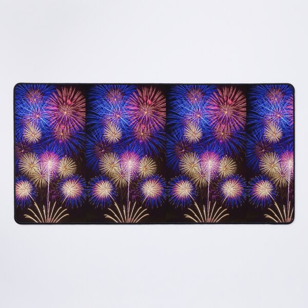 Item preview, Vibrant Fireworks Display Lighting Up the Night Sky in Multiple Colors designed and sold by PixelVibe782.