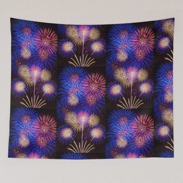 Item preview, Vibrant Fireworks Display Lighting Up the Night Sky in Multiple Colors designed and sold by PixelVibe782.