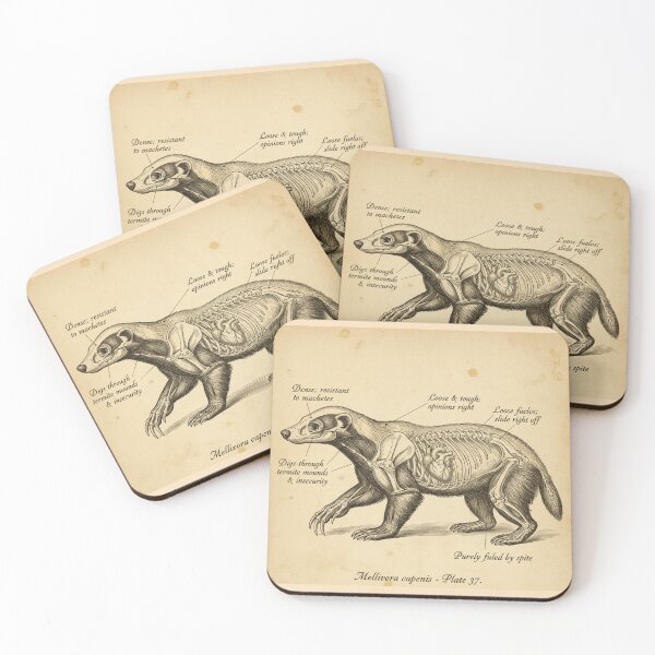 Item preview, Honey Badger Art, Fearless Animal Lover, Mellivora Capensis, Resilient Wildlife Gift, Zero Fucks Given Attitude designed and sold by Ditstyle.