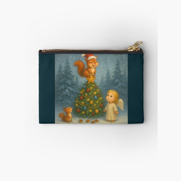 Item preview, Angel And Squirrel – A Little Mischief At The Christmas Tree designed and sold by LegademaArt.