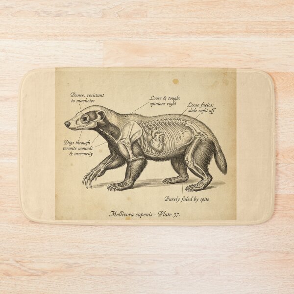 Item preview, Honey Badger Art, Fearless Animal Lover, Mellivora Capensis, Resilient Wildlife Gift, Zero Fucks Given Attitude designed and sold by Ditstyle.