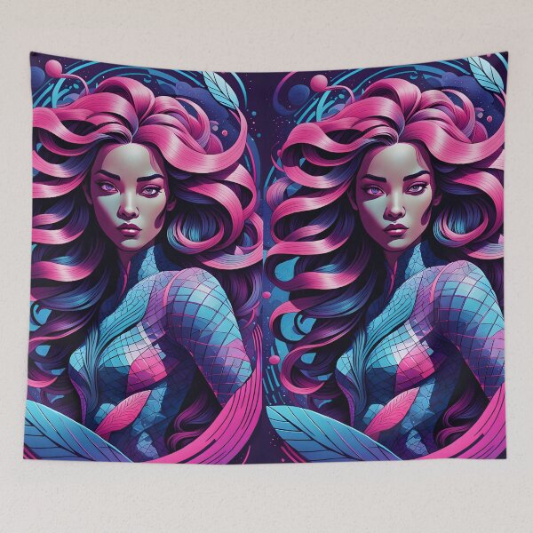 Item preview, Pisces Pop Splash – Vibrant Zodiac Caricature Art designed and sold by PawPrintedArt.