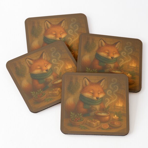 Item preview, Winter Hearth Fox – The Woodland Brewmaker designed and sold by GeoWild Designs.
