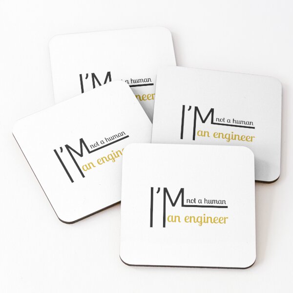Item preview, I'm Not a Human, I'm an Engineer – Funny Tech Quote designed and sold by Black-Case.