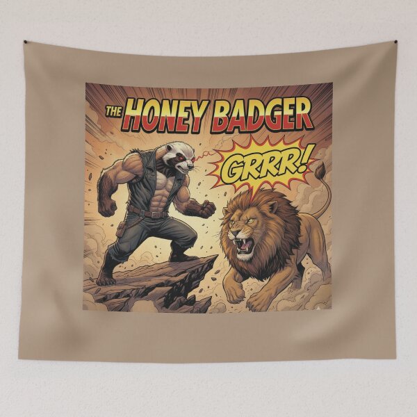 Item preview, Honey Badger Art, Fearless Animal Lover, Mellivora Capensis, Resilient Wildlife Gift, Zero Fucks Given Attitude designed and sold by Ditstyle.