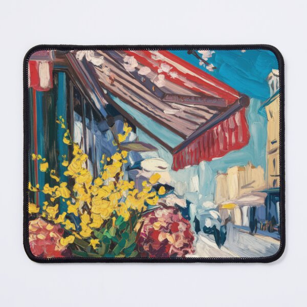 Item preview, Paris Street Café | Yellow Blossoms and Red Stripes designed and sold by CARRAANN.