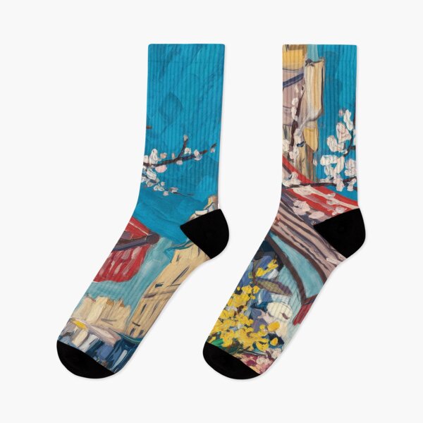 Item preview, Paris Street Café | Yellow Blossoms and Red Stripes designed and sold by CARRAANN.