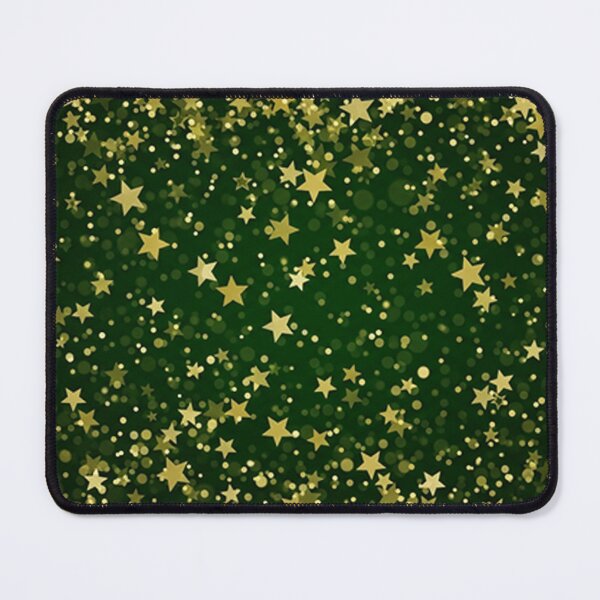 Item preview, Festive Gold and White Star Confetti Background on Dark Green designed and sold by PixelVibe782.