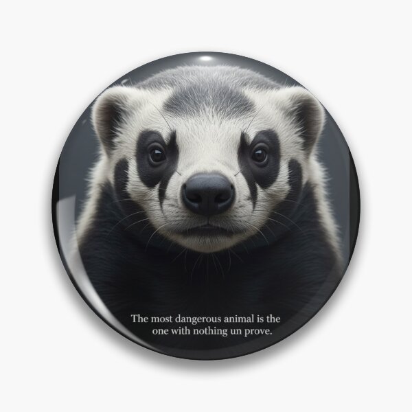 Item preview, Honey Badger Art, Fearless Animal Lover, Mellivora Capensis, Resilient Wildlife Gift, Zero Fucks Given Attitude designed and sold by Ditstyle.