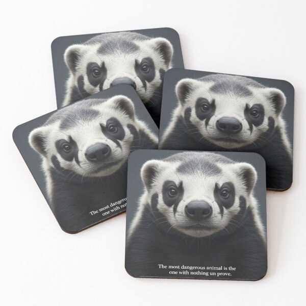 Item preview, Honey Badger Art, Fearless Animal Lover, Mellivora Capensis, Resilient Wildlife Gift, Zero Fucks Given Attitude designed and sold by Ditstyle.
