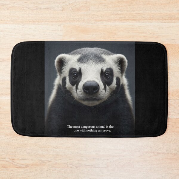 Item preview, Honey Badger Art, Fearless Animal Lover, Mellivora Capensis, Resilient Wildlife Gift, Zero Fucks Given Attitude designed and sold by Ditstyle.