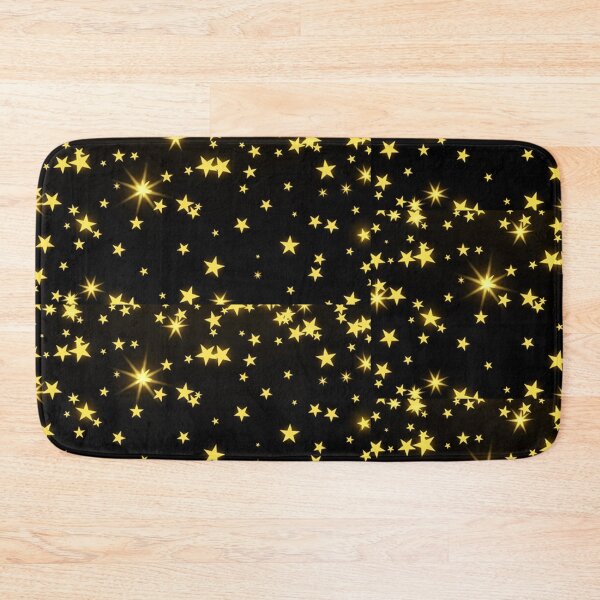 Item preview, Vibrant Golden Stars on Deep Black Background – Festive Digital Illustration designed and sold by PixelVibe782.