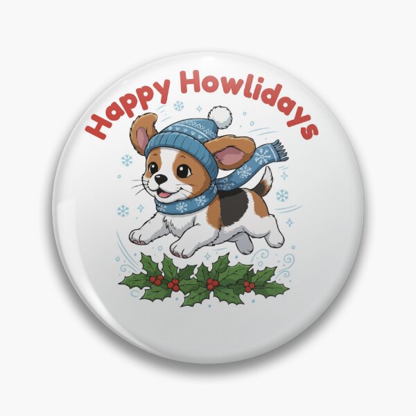 Item preview, Happy Howlidays Beaglier – Cute Christmas Dog in Winter Scarf designed and sold by The Real Life Symphony.
