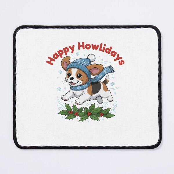 Item preview, Happy Howlidays Beaglier – Cute Christmas Dog in Winter Scarf designed and sold by The Real Life Symphony.