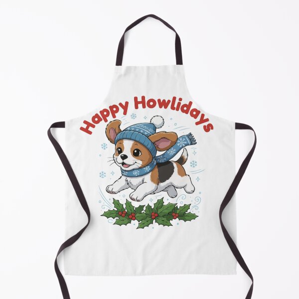 Item preview, Happy Howlidays Beaglier – Cute Christmas Dog in Winter Scarf designed and sold by The Real Life Symphony.