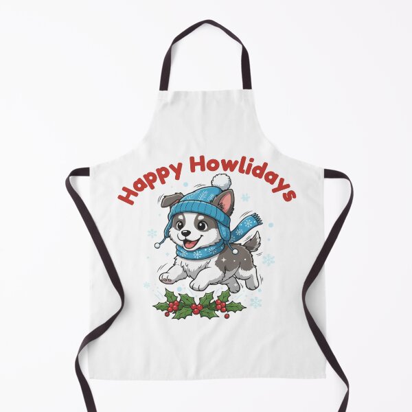 Item preview, Happy Howlidays Eurohound – Cute Christmas Dog in Winter Scarf designed and sold by The Real Life Symphony.