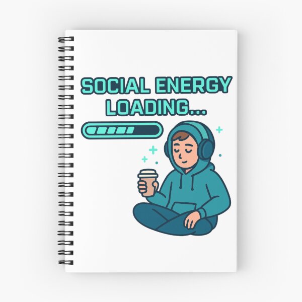 Item preview, Social Energy Loading Introvert Coffee Quote designed and sold by PunchDrop.