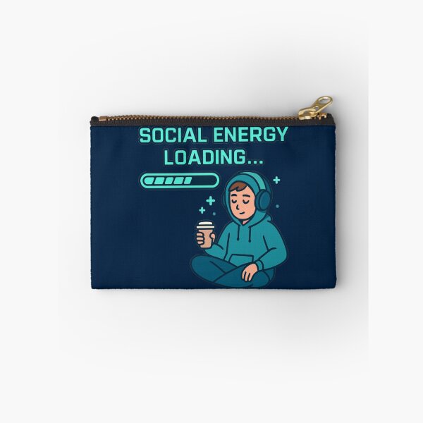 Item preview, Social Energy Loading Introvert Coffee Quote designed and sold by PunchDrop.