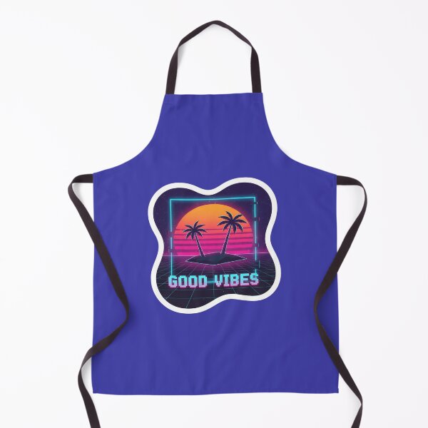 Item preview, Retro Sunset Good Vibes Sticker | Synthwave Neon Palm Tree Aesthetic | 80s Vaporwave Sticker designed and sold by SergioMiklos.