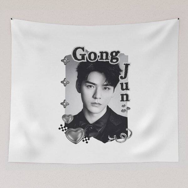 Item preview, Gong Jun (龚俊) Chinese Actor Cdrama Chinese Entertainment Black and White Collage Digital Art Portrait designed and sold by AJUNICE STUDIO.