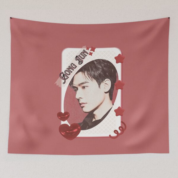Item preview, Gong Jun (龚俊) Chinese Actor Cdrama Chinese Entertainment Card Red Aesthetic Collage Design designed and sold by AJUNICE STUDIO.