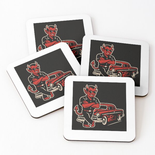 Item preview, Retro Devil Hot Rod Classic Car | Rockabilly Greaser designed and sold by Fleetwood1994.
