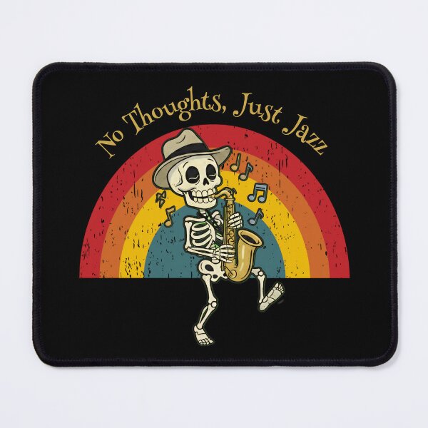 Item preview, No Thoughts Just Jazz – Cool Skeleton Saxophone Player designed and sold by SidTastic .