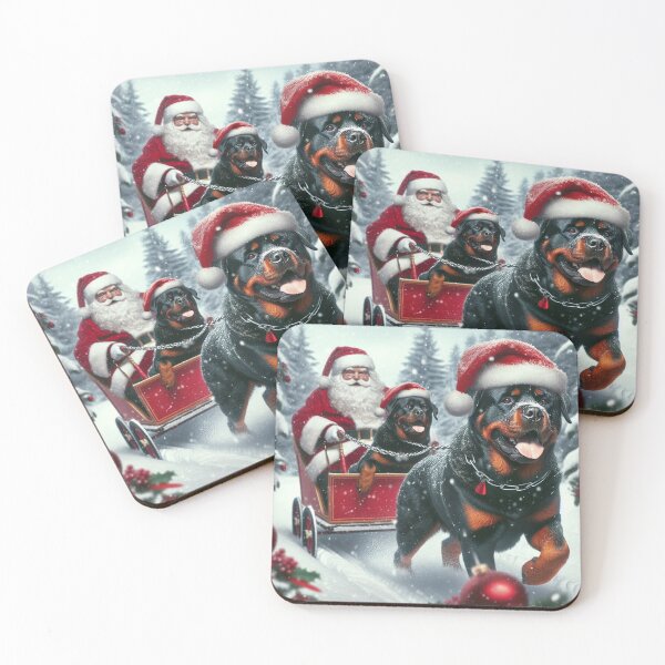 Item preview, Winter Wonderland Rottweilers & Santa designed and sold by 123ks.