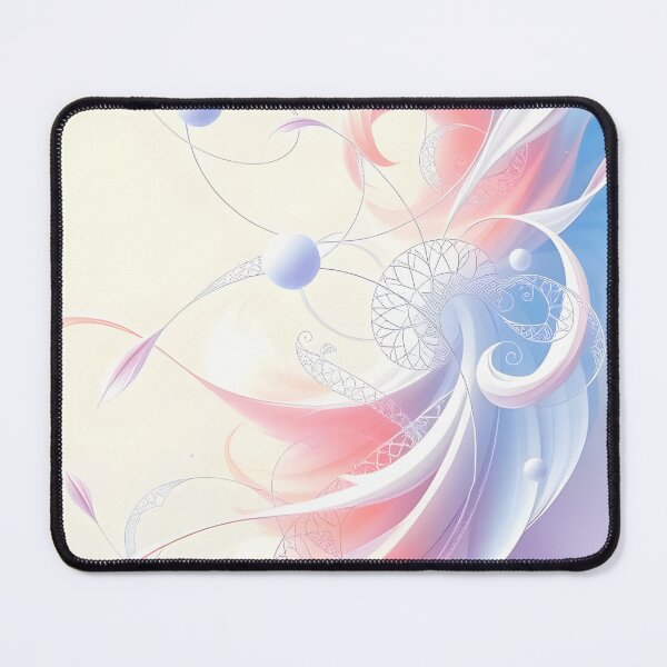 Item preview, Ethereal Wave Symphony – Abstract Pastel Fractal Dream designed and sold by PawPrintedArt.